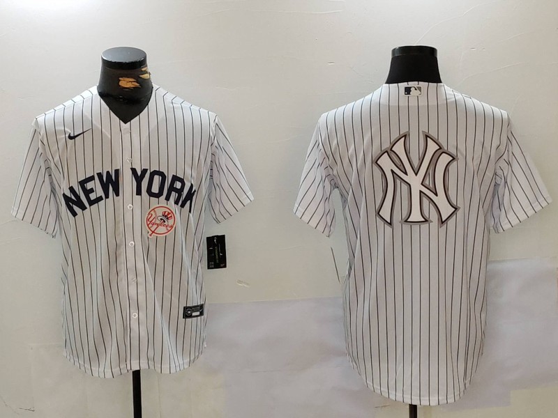 Men New York Yankees Blank White stripe Game 2024 Nike MLB Jersey style 91014